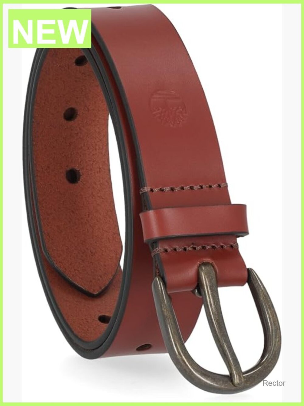 Women's Genuine Leather Jean Belt with Single-Prong Buckle